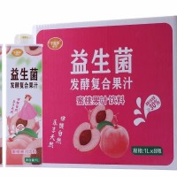 千喜多益生菌發(fā)酵復(fù)合果汁蜜桃果汁飲料 1Lx8瓶