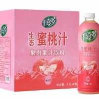 千喜多生態(tài)蜜桃汁果肉果汁飲料 1.5Lx6瓶